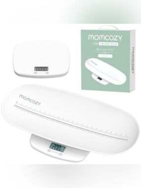 NWT Momcozy 2-in-1 Baby Scale & Length Measuring Tool | Digital | White | NIB
